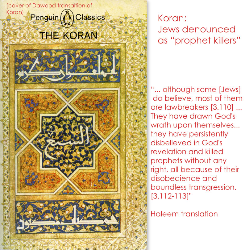 koran calls jews prophet killers